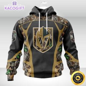 personalized nhl vegas golden knights hoodie special camo hunting design unisex 3d hoodie
