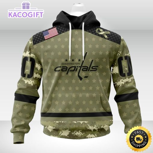 personalized nhl washington capitals hoodie special camo military appreciation unisex hoodie