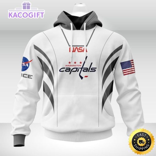 personalized nhl washington capitals hoodie special space force nasa astronaut unisex 3d hoodie