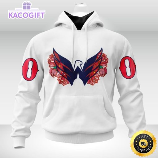 personalized nhl washington capitals hoodie specialized dia de muertos 3d unisex hoodie