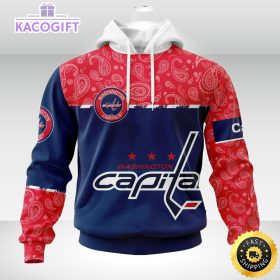 personalized nhl washington capitals hoodie specialized hockey with paisley unisex 3d hoodie