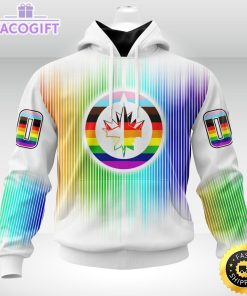 personalized nhl winnipeg jets hoodie special design for pride month 3d unisex hoodie