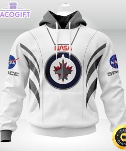 personalized nhl winnipeg jets hoodie special space force nasa astronaut unisex 3d hoodie