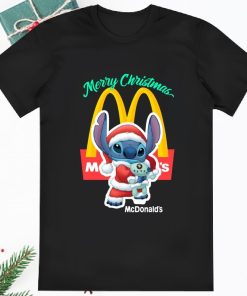 Baby Stitch Hug Mcdonalds Merry Christmas Shirt