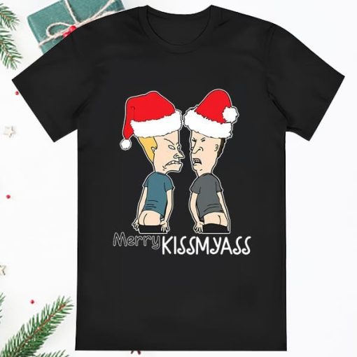 Beavis and Butt Head Merry Kissmyass Christmas Shirt