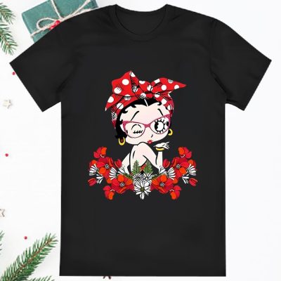 Betty Boop Flower Christmas T Shirt