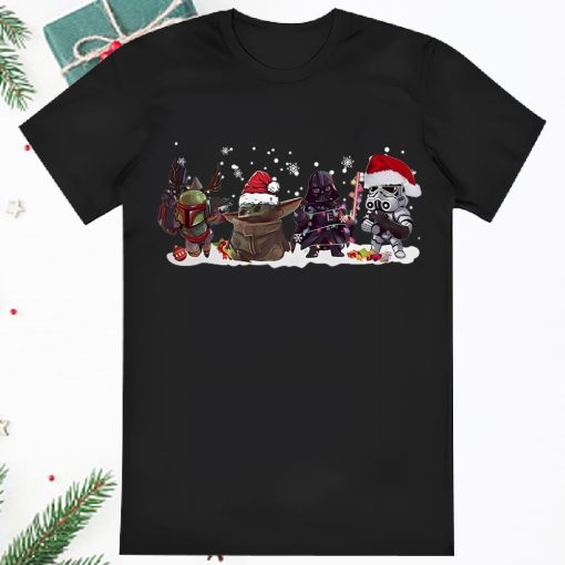 Boba Fett Baby Yoda Darth Vader And Stormtrooper Christmas Shirt