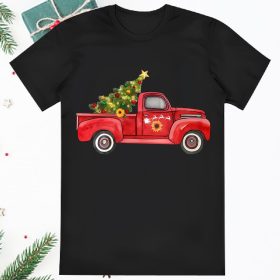 Christmas Red Truck Tree Shirt
