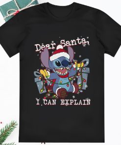 Cute Lilo and Stitch Christmas Dear Santa I Can Explain T Shirt