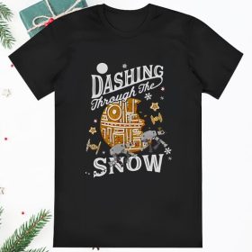 Death Star Gingerbread Cookie Dashing Through The Snow Star Shirt