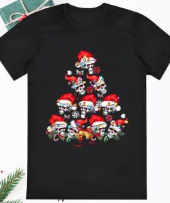 Evil Skull Christmas Hat Christmas Tree Skull Shirt