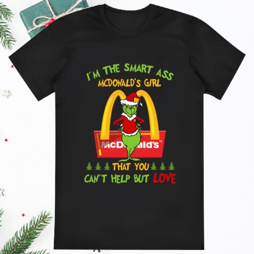 Funny Mcdonalds Grinch Santa Christmas Shirt