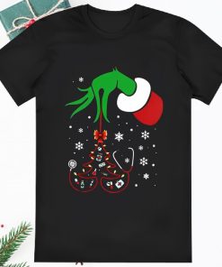 Grinch Christmas Holding Nurse Tree Shirt