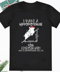 I Want a Hippoptenuse for Christmath Only a Hippoptenuse Shirt
