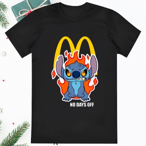 Mcdonalds Stich No Days Off Christmas Shirt