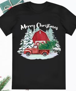 Merry Christmas Red Truck ShirtVintage Red Truck Christmas Tree Shirt