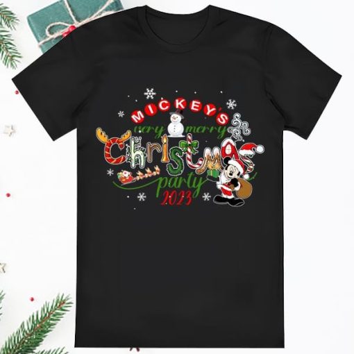 Mickeys Very Merry Christmas Party 2023 Disney Santa Shirt