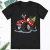 Monster Red Truck With Santa Christmas Tree Reindeer T Red Shirt