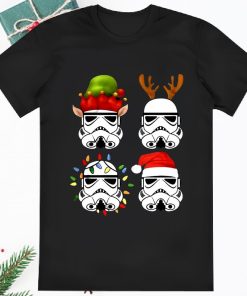 Reindeer Lights Santa Stormtrooper Christmas Shirt