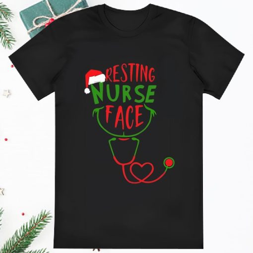 Resting Nurse Face Christmas The Grinch Shirt