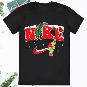 Santa Grinch Hug Nike Logo Merry Christmas 2023 Shirt