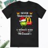 Santa Grinch Never Underestimate A Woman Who Works At Mcdonalds Shirt