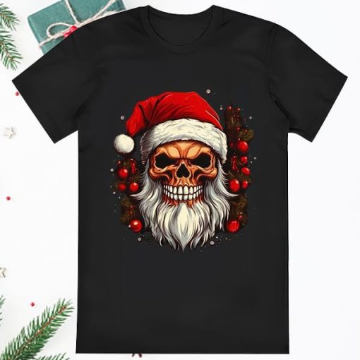 Santa Skull Christmas Hat Shirt