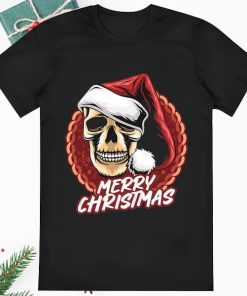 Skull Santa Merry Christmas T shirt