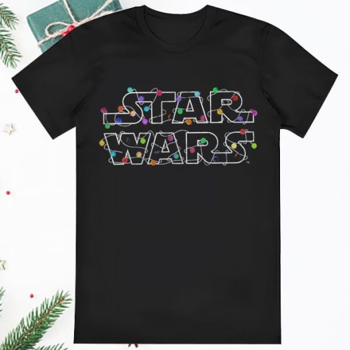 Star Wars Christmas Lights Logo Vintage T Shirt