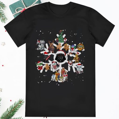 Star Wars Group Snowflake Christmas T shirt