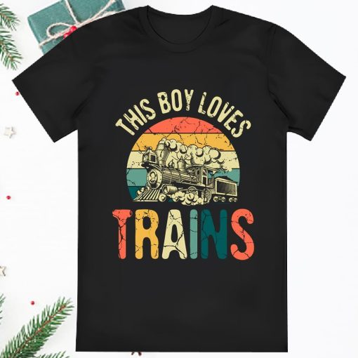 This Boy Loves Trains T Christmas Train Shirt