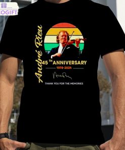 andre rieu 45th anniversary 1978 2024 vintage signature t shirt