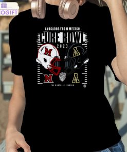 appalachian state mountaineers vs miami redhawks 2023 avocados from mexico cure bowl fbc mortgage stadium shirt 2