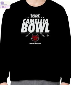 arkansas state red wolves camellia bowl montgomery alabama 2023 logo t shirt 4