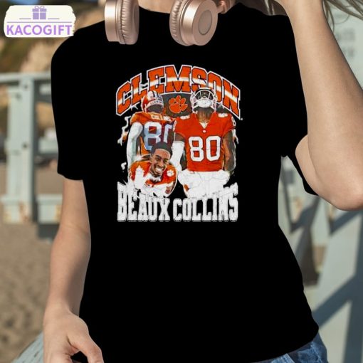 beaux collins 80 clemson tigers graphic t shirt 2