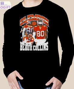 beaux collins 80 clemson tigers graphic t shirt 3