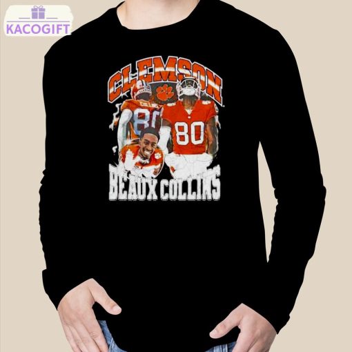 beaux collins 80 clemson tigers graphic t shirt 3