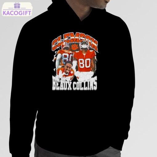 beaux collins 80 clemson tigers graphic t shirt 5