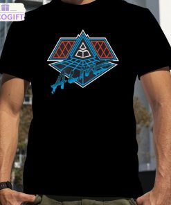 blue red wallpaper daft punk shirt