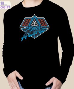 blue red wallpaper daft punk shirt 3