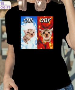 cat vs car heaven and hell t shirt 2