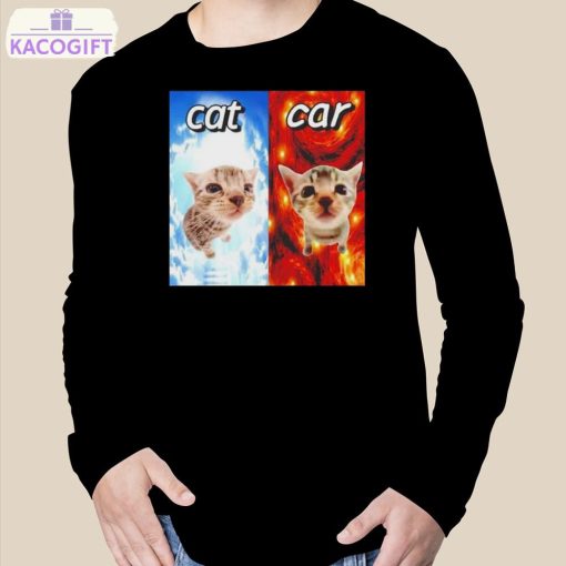 cat vs car heaven and hell t shirt 3