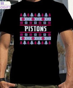 detroit pistons holiday ugly christmas shirt