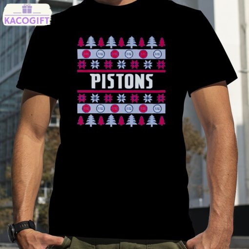 detroit pistons holiday ugly christmas shirt