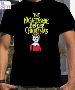 elf on the shelf the nightmare before christmas shirt