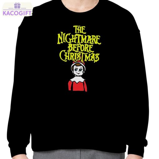 elf on the shelf the nightmare before christmas shirt 4