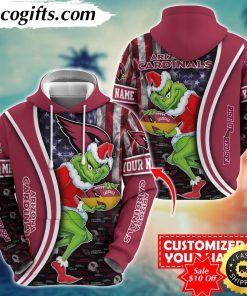 personalized nfl arizona cardinals hoodie grinch unisex hoodie