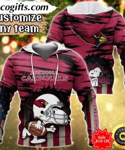personalized nfl arizona cardinals hoodie snoopy sports hoodie
