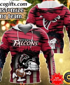 personalized nfl atlanta falcons hoodie snoopy sports hoodie