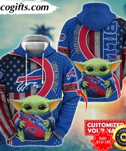 personalized nfl buffalo bills hoodie baby yoda unisex hoodie for fans